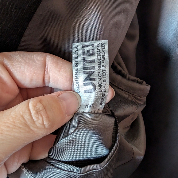 Vintage Givenchy Blazer USA Made Pinstripe Black/Grey Mens - Picture 6 of 7